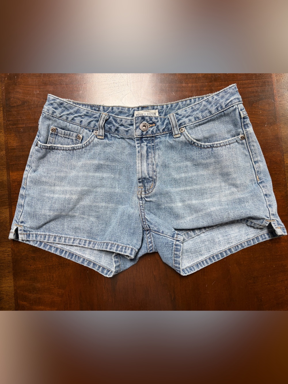 Buckle Light Blue Denim Jean Shorts